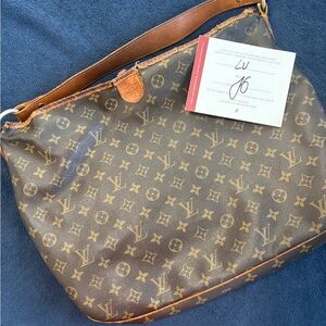Authentic Louis Vuitton Monogram Tan and Brown Shoulder Bag